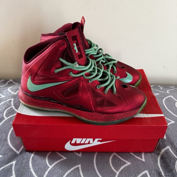 Nike LeBron 10 Christmas 2012 Red/Green OG Basketball Shoe Sz 10.5 main image 8